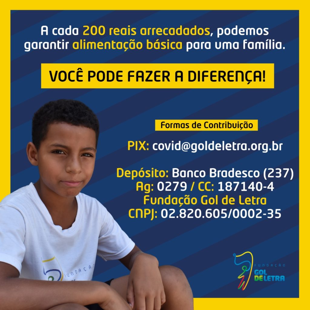 Sua ajuda é necessária nas comunidades que a Gol de Letra atende!