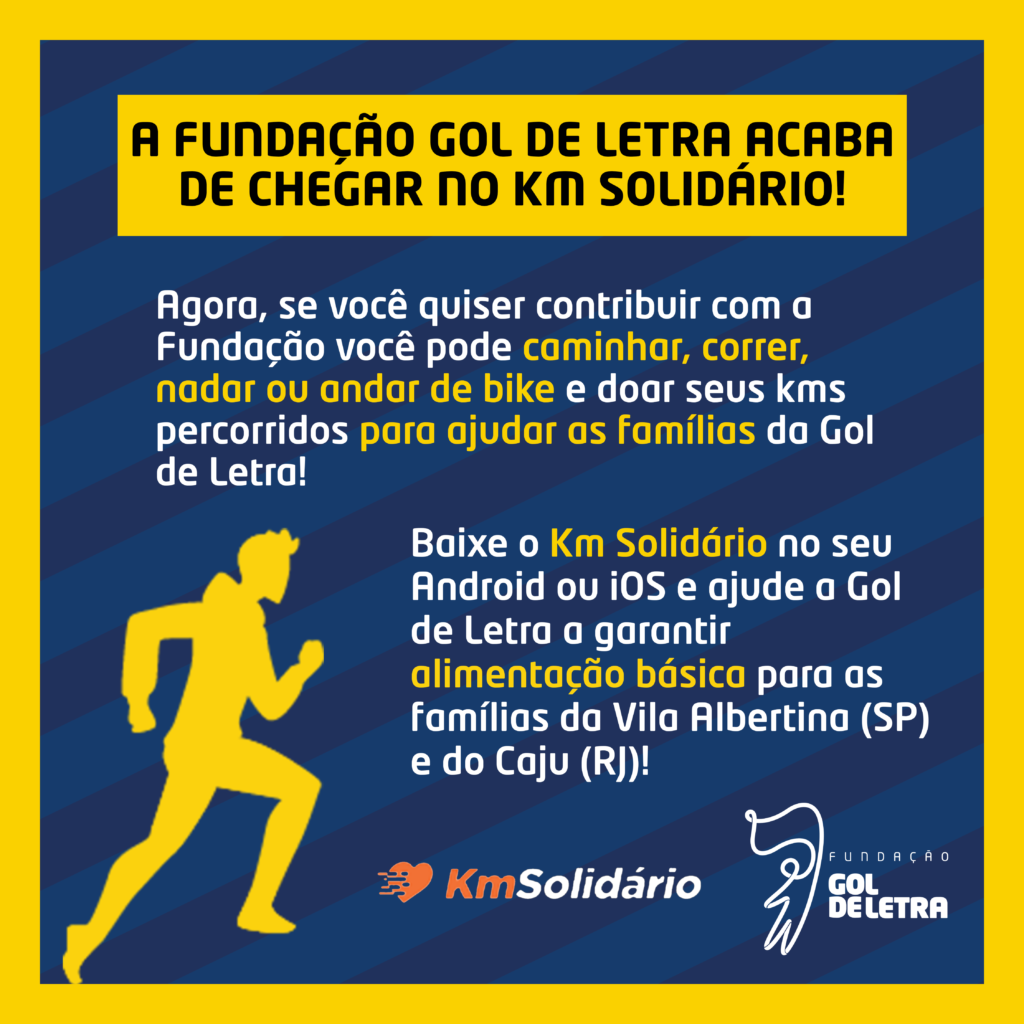 Aplicativo transforma exercícios em doação para a Gol de Letra